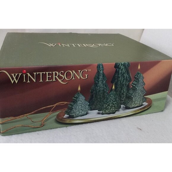 WINTERSONG Christmas evergreen tree Candles unused in Box Vintage Set of 5 - Picture 7 of 7
